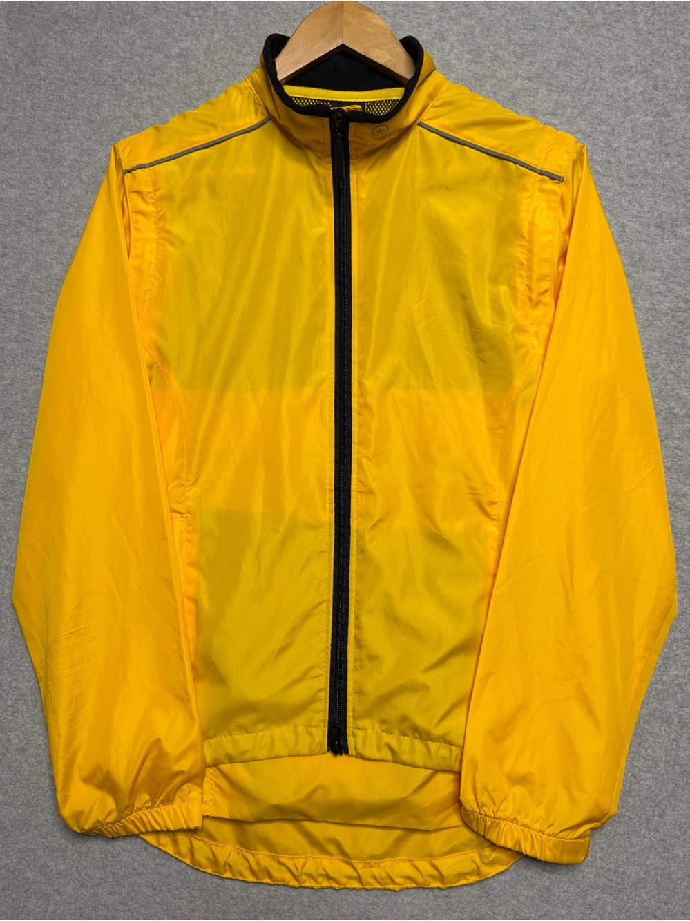 Canari Men’s L Convertible Cycling Jacket Vest Yellow Packable Zip Off Sleeves